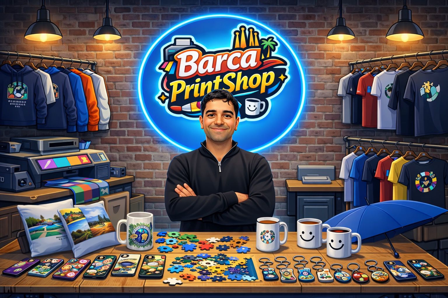 Entorno del estudio del fundador en Barcaprintshop